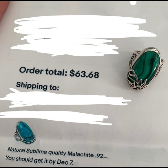 MALACHITE RING - Picture 2 of 4